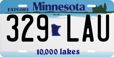 MN license plate 329LAU