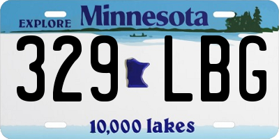 MN license plate 329LBG