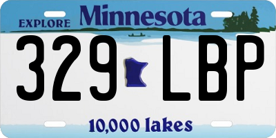 MN license plate 329LBP