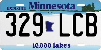 MN license plate 329LCB