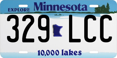 MN license plate 329LCC