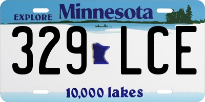 MN license plate 329LCE