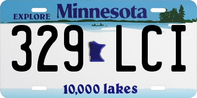 MN license plate 329LCI