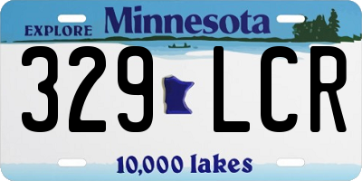 MN license plate 329LCR
