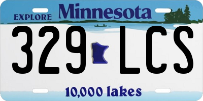 MN license plate 329LCS