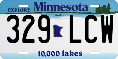 MN license plate 329LCW