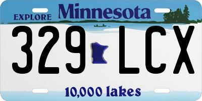 MN license plate 329LCX