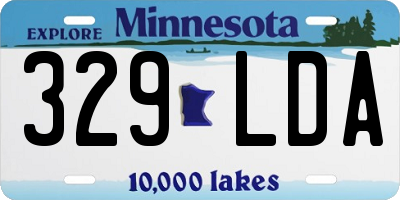 MN license plate 329LDA