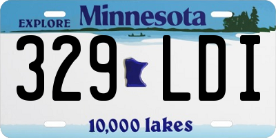 MN license plate 329LDI