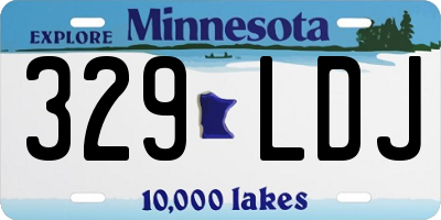 MN license plate 329LDJ