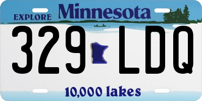 MN license plate 329LDQ