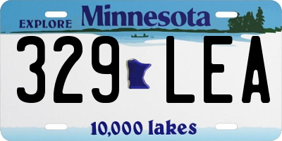 MN license plate 329LEA