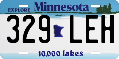 MN license plate 329LEH