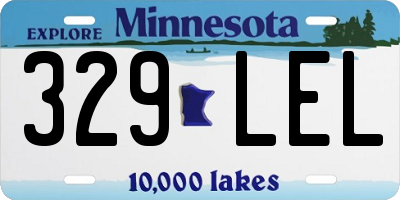 MN license plate 329LEL