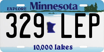 MN license plate 329LEP