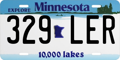 MN license plate 329LER