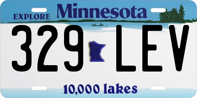 MN license plate 329LEV