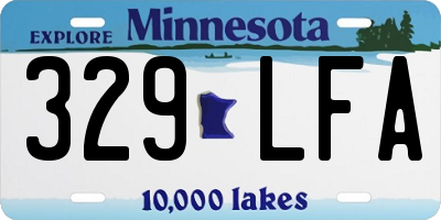MN license plate 329LFA