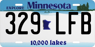 MN license plate 329LFB