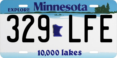 MN license plate 329LFE