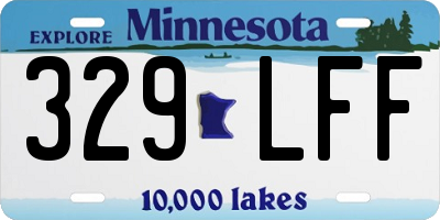 MN license plate 329LFF