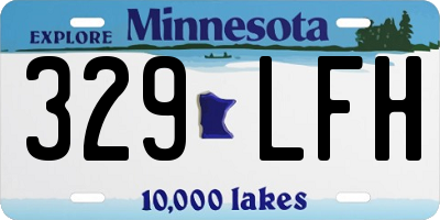 MN license plate 329LFH