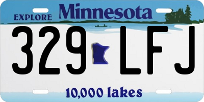 MN license plate 329LFJ