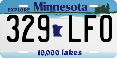 MN license plate 329LFO
