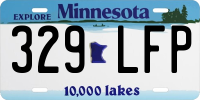 MN license plate 329LFP