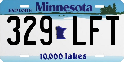 MN license plate 329LFT