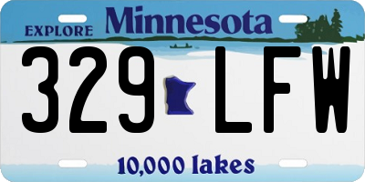 MN license plate 329LFW