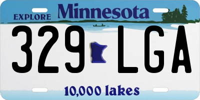 MN license plate 329LGA