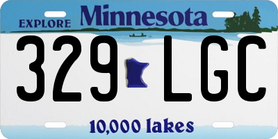 MN license plate 329LGC