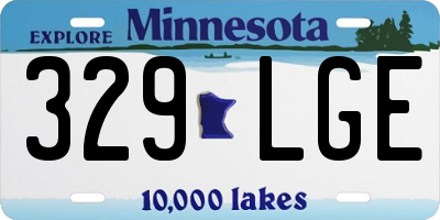 MN license plate 329LGE