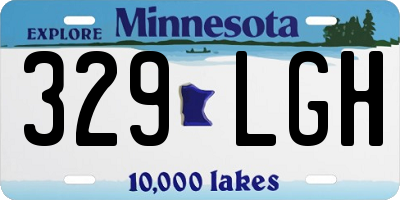 MN license plate 329LGH