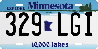 MN license plate 329LGI