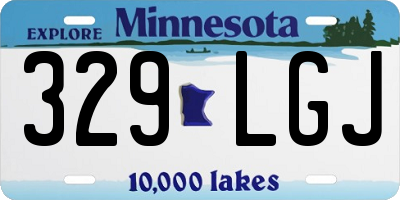 MN license plate 329LGJ