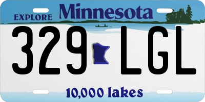 MN license plate 329LGL