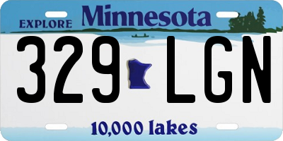 MN license plate 329LGN