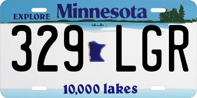 MN license plate 329LGR