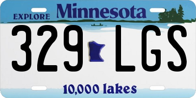 MN license plate 329LGS