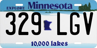 MN license plate 329LGV