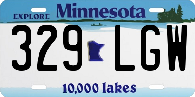 MN license plate 329LGW