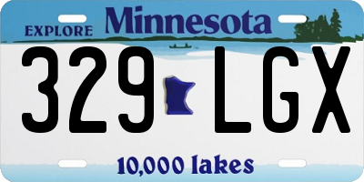 MN license plate 329LGX