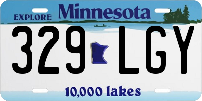 MN license plate 329LGY