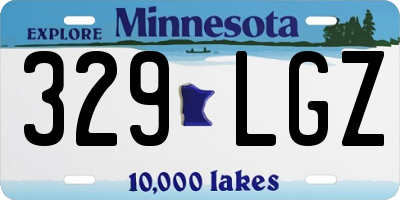 MN license plate 329LGZ