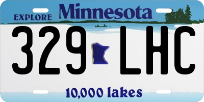 MN license plate 329LHC