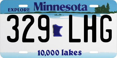 MN license plate 329LHG