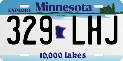 MN license plate 329LHJ