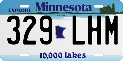 MN license plate 329LHM